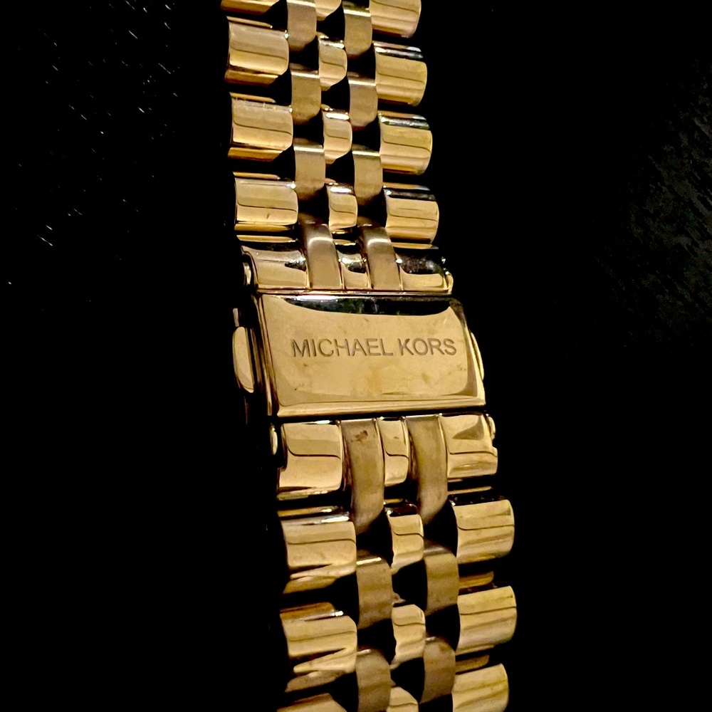 Michael Kors Compatible Metal Jubilee Style Gold Tone Curved End Watch Band